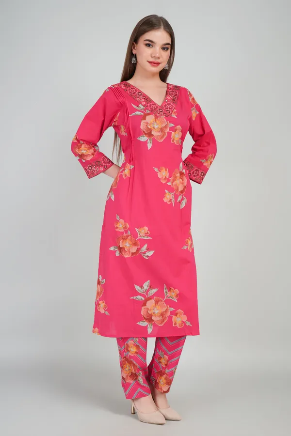 Women_Cotton_Kurta_And_Trouser_With_Dupatta_Set_Elegant_Party_And_Festive_Wear