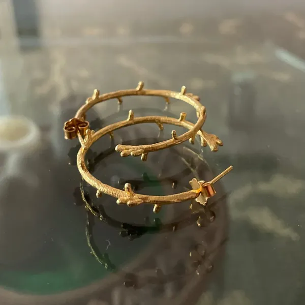 Premium_And_Fancy_Design_Brass_Branch_Earring_Gold