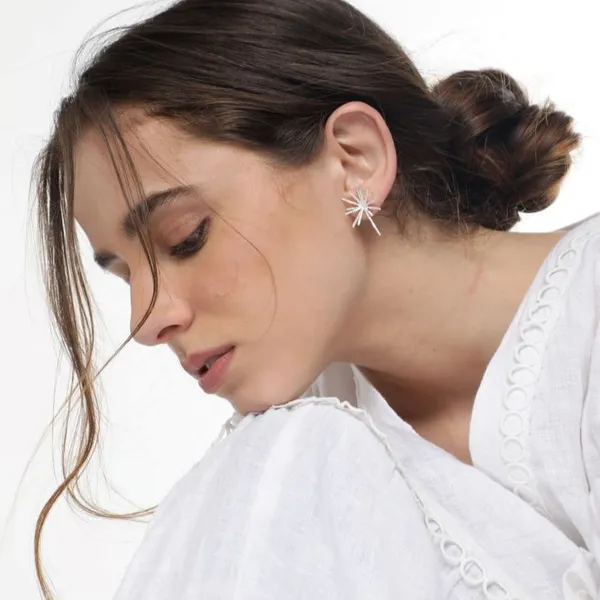 Premium_And_Fancy_Design_Brass_Spark_Earring_Silver
