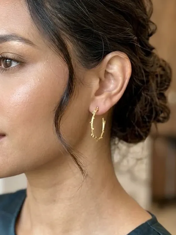 Premium_And_Fancy_Design_Brass_Branch_Earring_Gold