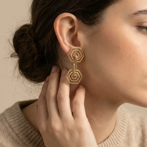 Premium_And_Fancy_Design_Brass_Web_Gold_Earring
