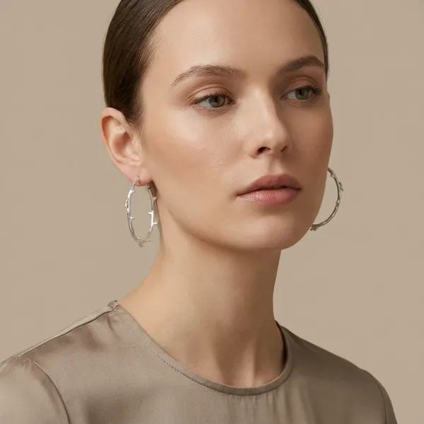 Premium_And_Fancy_Design_Brass_Branch_Earring_Silver