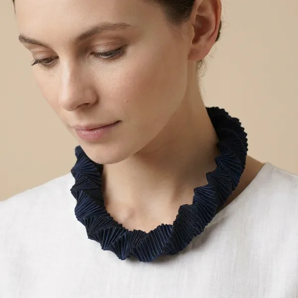 Premium_And_Fancy_Design_Brass_Thread_Necklace_Navy_Blue