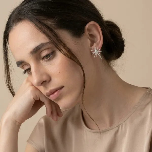 Premium_And_Fancy_Design_Brass_Spark_Earring_Silver