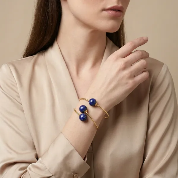 Premium_And_Fancy_Design_Brass_Endless_Bracelet_Navy_Blue