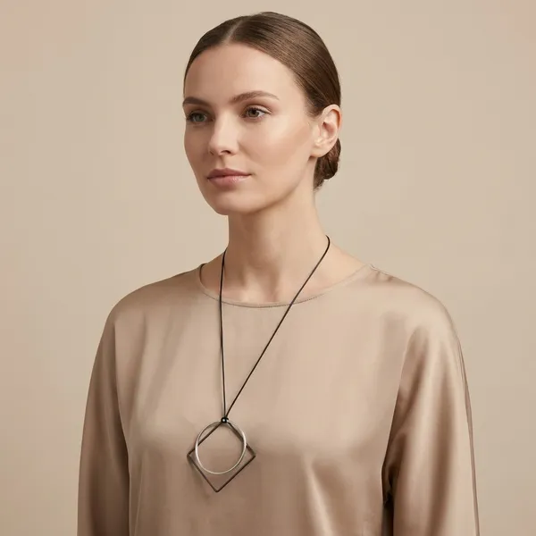 Premium_And_Fancy_Design_Brass_Squircle_Necklace_Grey