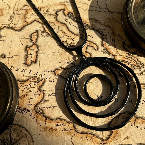 Premium_And_Fancy_Design_Brass_Swirl_Necklace_Black