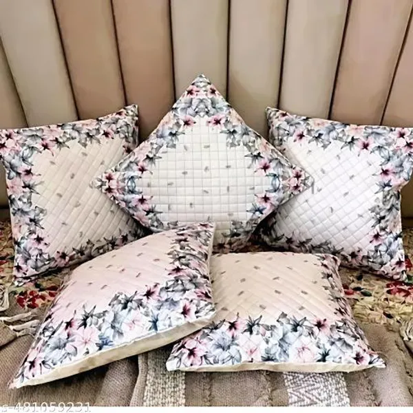White_Ultra_Soft_Holland_Velvet_Rose_Printed_Cushion_Cover_Pack_Of_5