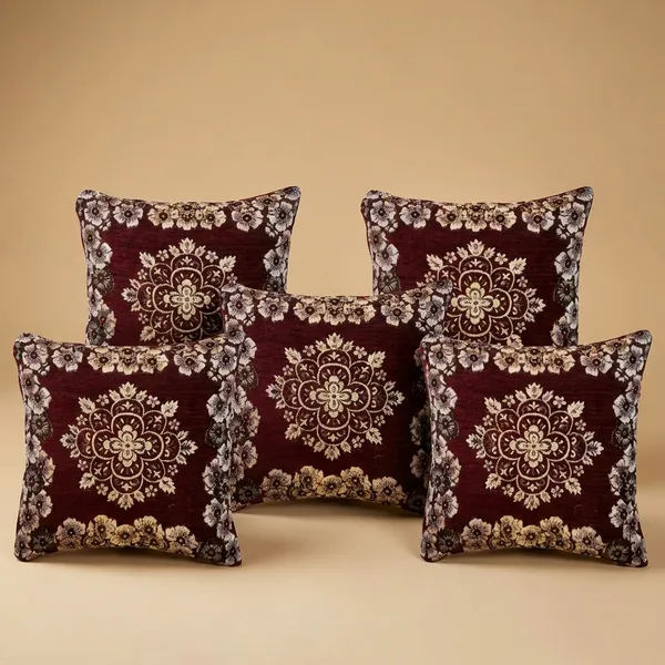 Maroon_Graceful_Cushion_Covers_Pack_Of_5