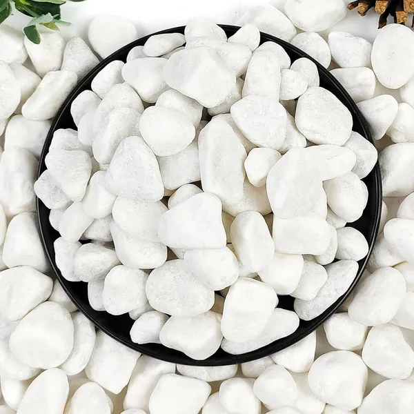 Bhargo_Polished_White_Pebble_For_Aquarium,_Plant_Pots_&_Home_Garden_Decoration_Polished_Asymmetrical_Marble_Pebbles