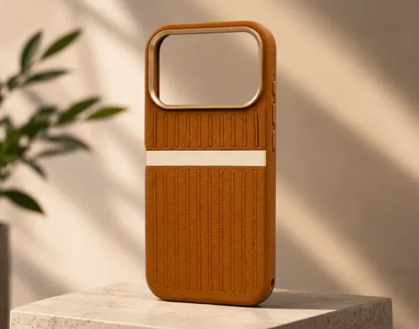 Brown_Pu_Leather_Mobile_Back_Cover_Kickstand_Iphone_17_Pro_&_Pro_Max