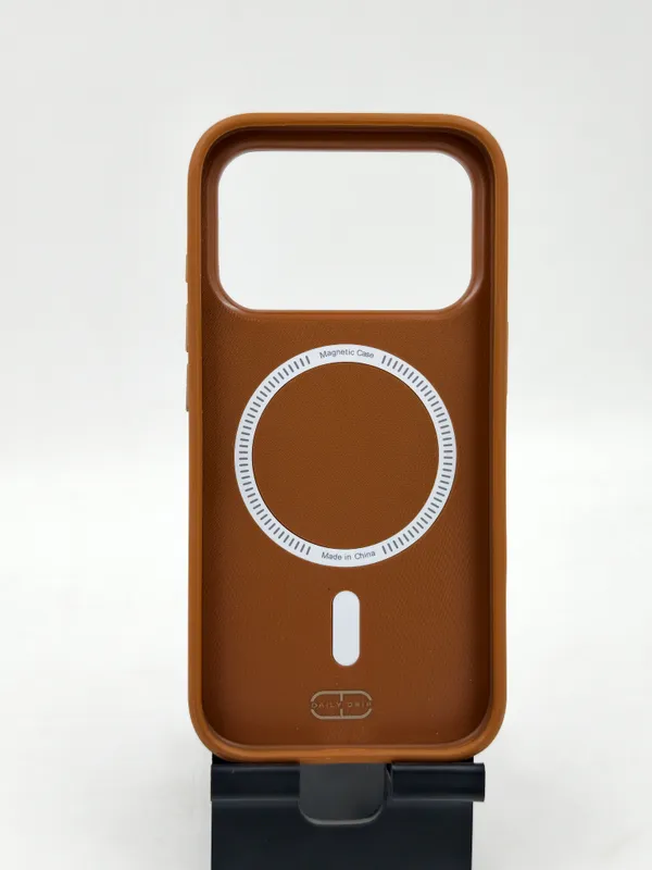 Brown_Pu_Leather_Mobile_Back_Cover_Kickstand_Iphone_17_Pro_&_Pro_Max