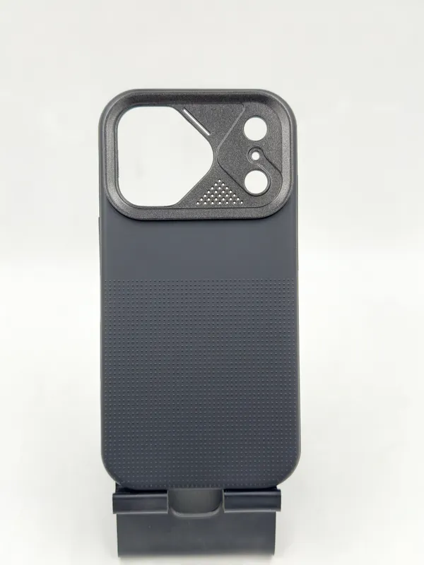 Grey_Tpu_Textured_Mobile_Back_Cover_Integrated_Kickstand_iPhone_17_Pro_