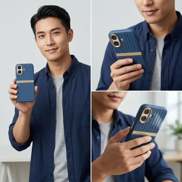 Blue_Silicone_Ribbed_Mobile_Back_Cover_With_Gold_Accent_Stripe_IPhone_16_&_17