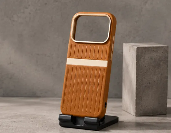 Brown_Pu_Leather_Mobile_Back_Cover_Adjustable_Stand_Iphone_17_Pro
