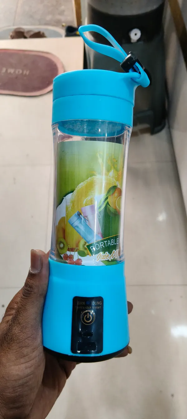 Portable_Usb_Rechargeable_Blender_Juice_Maker_-_380Ml_Personal_Smoothie_Blender_With_Carry_Handle_(Blue)