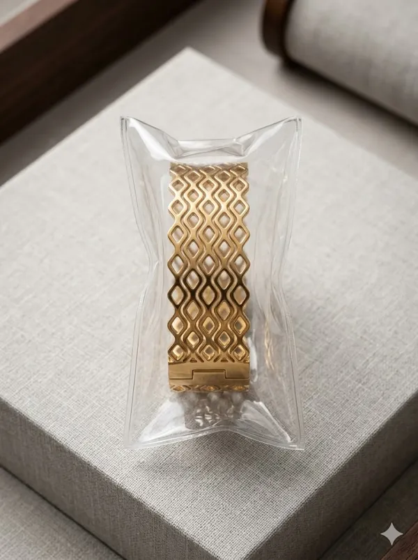 Golden_Diamond_Pattern_Bracelet_With_Glossy_Finish