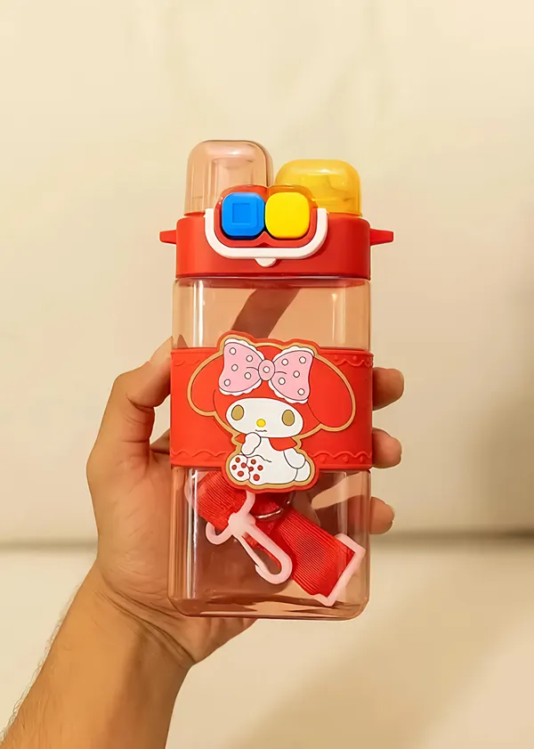 My_Melody_Character_Water_Bottle_With_Straw_And_Dual_Compartment_Lid