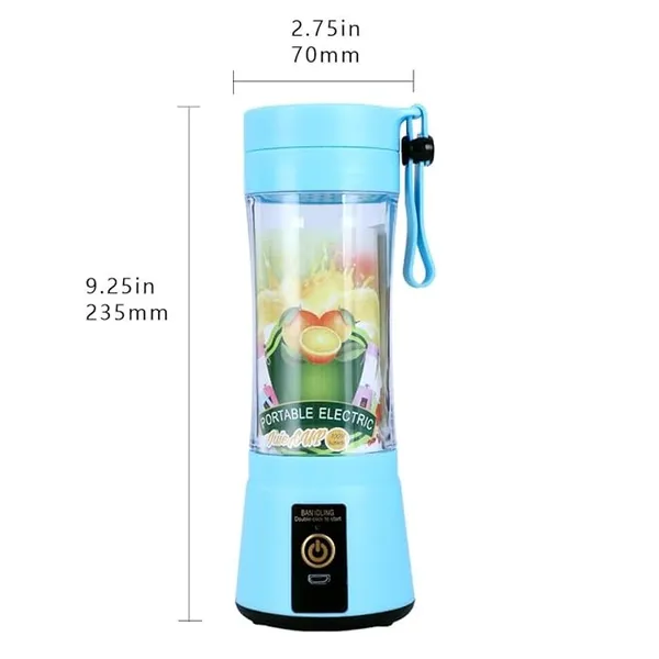Portable_Usb_Rechargeable_Blender_Juice_Maker_-_380Ml_Personal_Smoothie_Blender_With_Carry_Handle_(Blue)