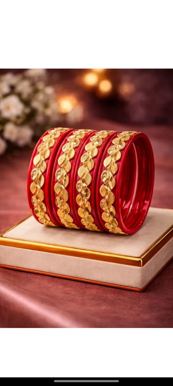Traditional_Red_Bangles_Set_With_Golden_Embellishments_-_Set_Of_4