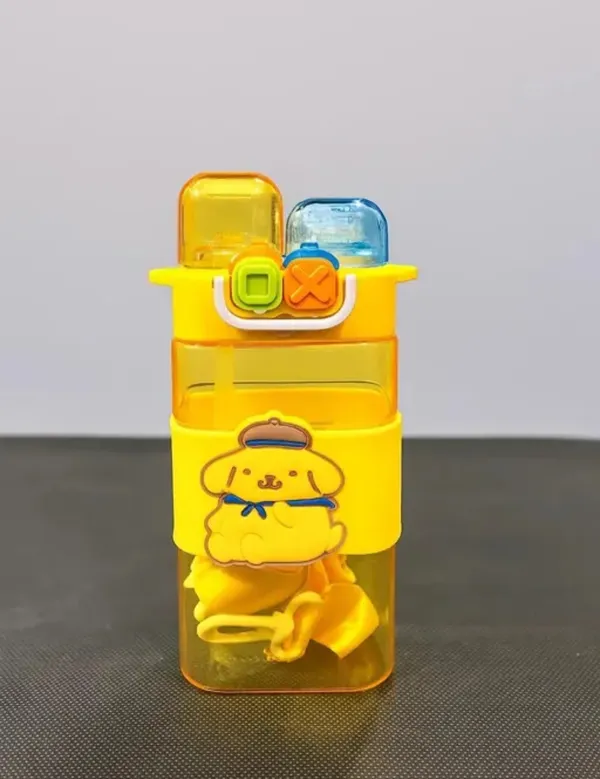 Pompompurin_Water_Bottle_With_Compartment_-_Yellow_Character_Design_Kids_Bottle