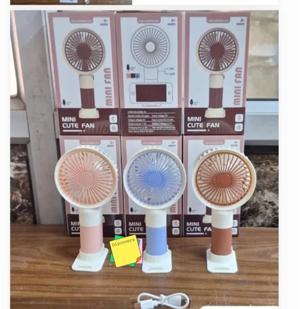 Mini_Cute_Rechargeable_Handheld_Fan_With_Led_Display_-_Set_Of_3_(Pink,_Blue,_Brown)