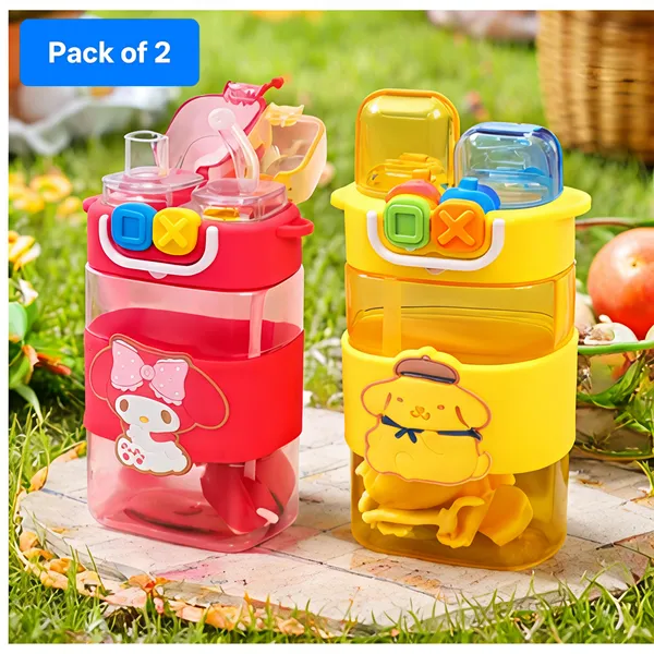 Pack_Of_2_Kids_Character_Water_Bottles_With_Straw_-_My_Melody_&_Pompompurin_Design