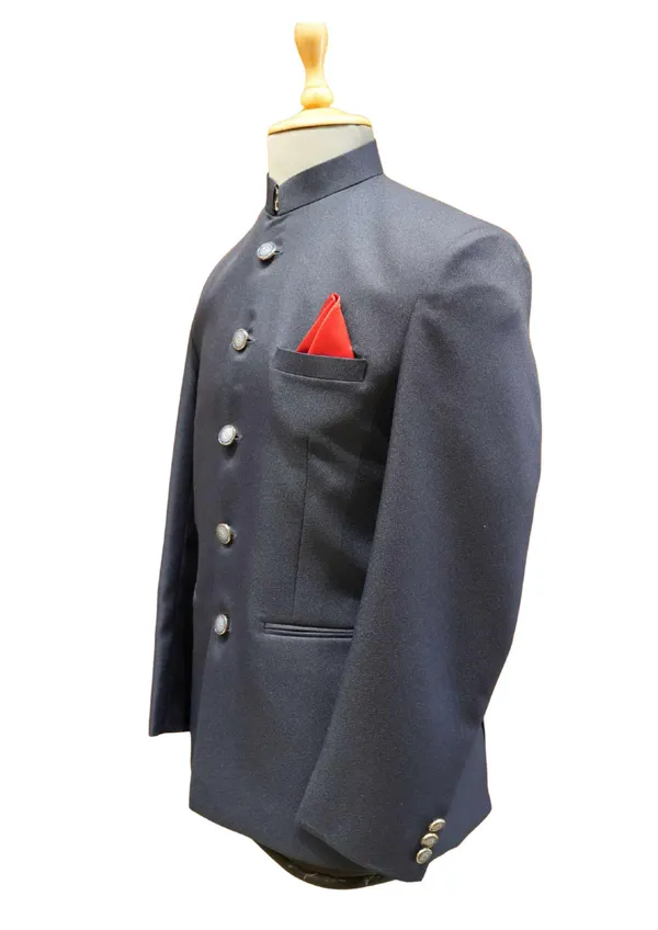 black__Bandhgala_Blazer_With_Gold_Buttons_For_Men