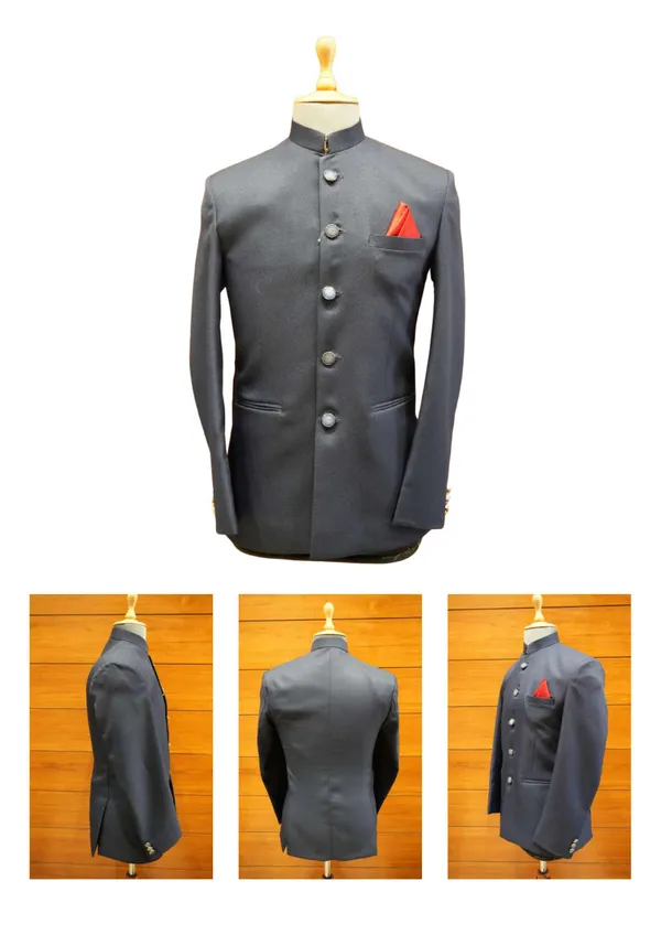 black__Bandhgala_Blazer_With_Gold_Buttons_For_Men