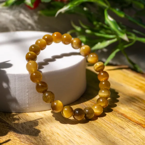 Natural_Yellow_Cat's_Eye_Stone_Beaded_Bracelet_Set_Protection,_Focus_And_Good_Fortune_Enhancer