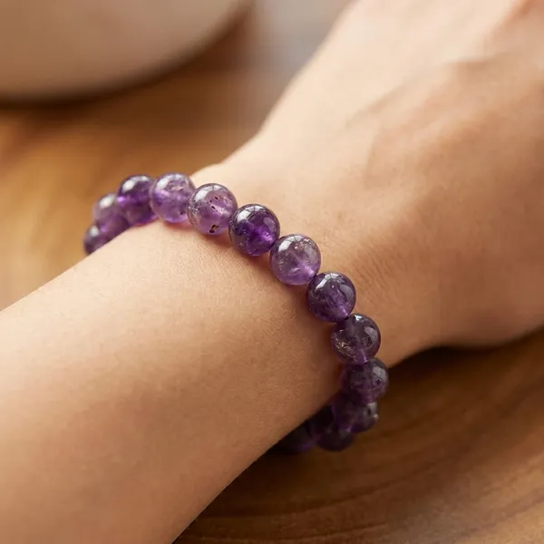 Natural_Brazilian_Dark_Purple_Amethyst_Beaded_Stretch_Bracelet_Calmness,_Protection_And_Mental_Clarity_Enhancer