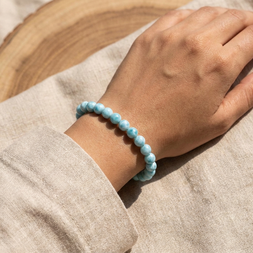 Natural_Rare_Larimar_Gemstone_Beaded_Bracelet_Natural_Blue_Stone_Healing_Crystal_Bracelet