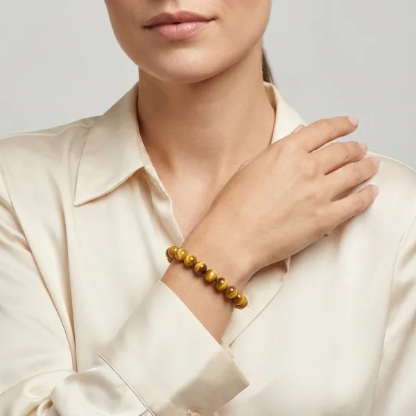 Natural_Yellow_Cat's_Eye_Stone_Beaded_Bracelet_Set_Protection,_Focus_And_Good_Fortune_Enhancer