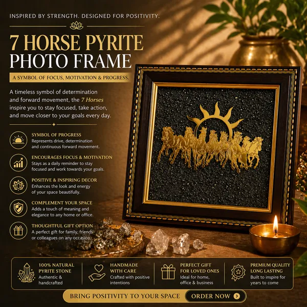 Pyrite_7_Horse_Photo_Frame_Vastu_Remedy_for_Success_And_Growth