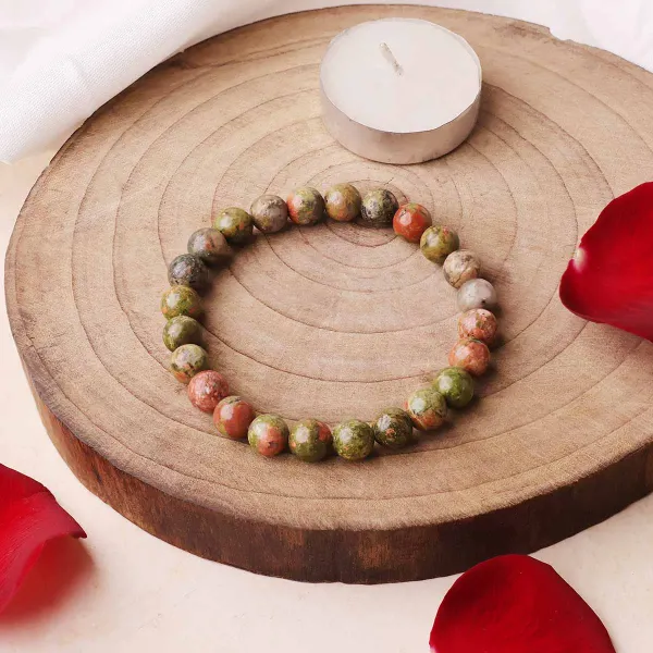 Unakite_Natural_Stone_Bead_Bracelet_Emotional_Healing,_Balance_And_Heart_Chakra_Support