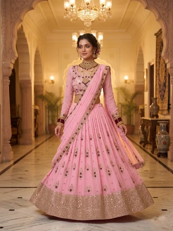Premium_Faux_Georgette_Lehenga_For_Women