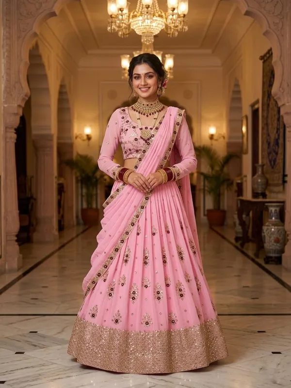 Premium_Faux_Georgette_Lehenga_For_Women