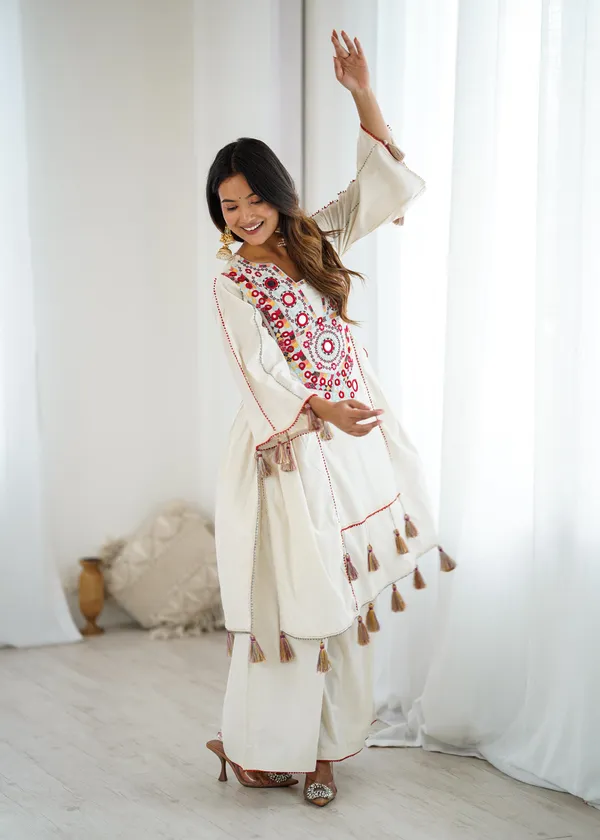 White_Designer_Pure_Khadi_Cotton_Co-Ord_Set_For_Women