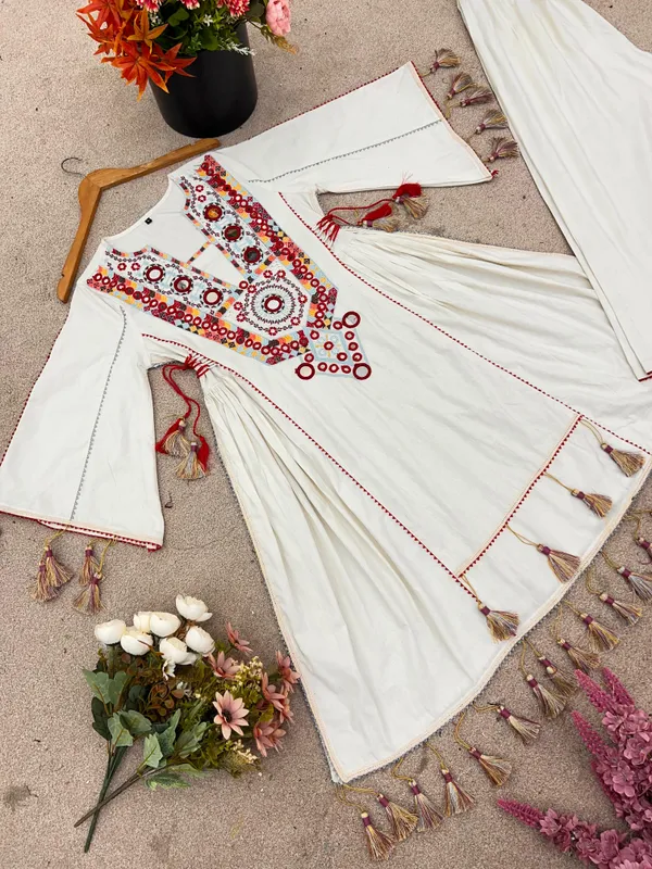 White_Designer_Pure_Khadi_Cotton_Co-Ord_Set_For_Women