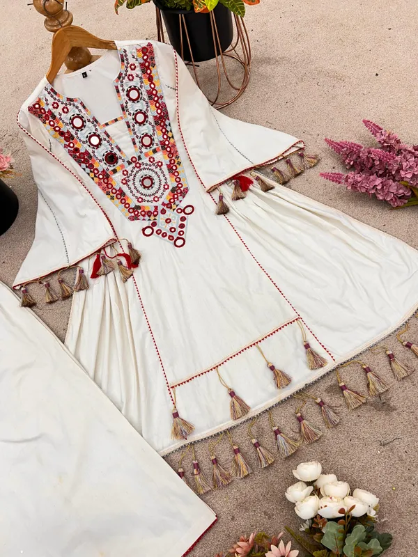 White_Designer_Pure_Khadi_Cotton_Co-Ord_Set_For_Women