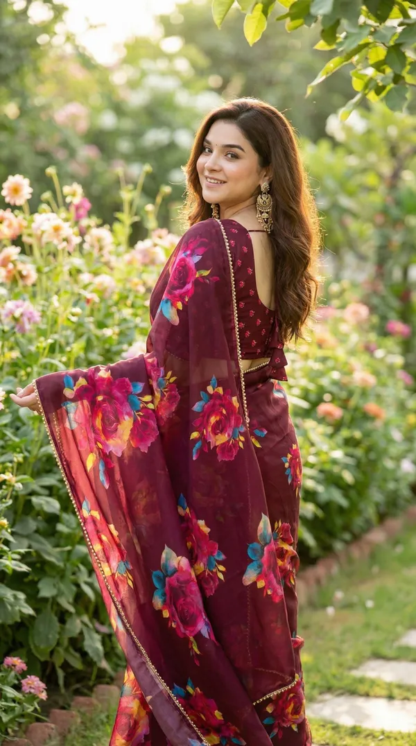 Maroon_Elegant_Saree_Wear_For_Women
