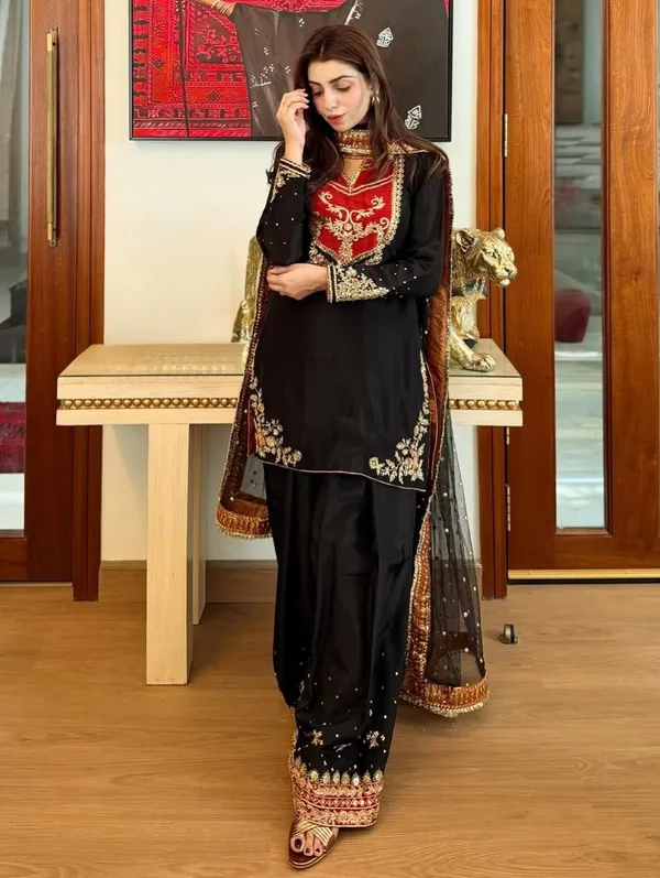 Black_Pure_Maska_Cotton_Top_Palazzo_And_Dupatta_For_Women
