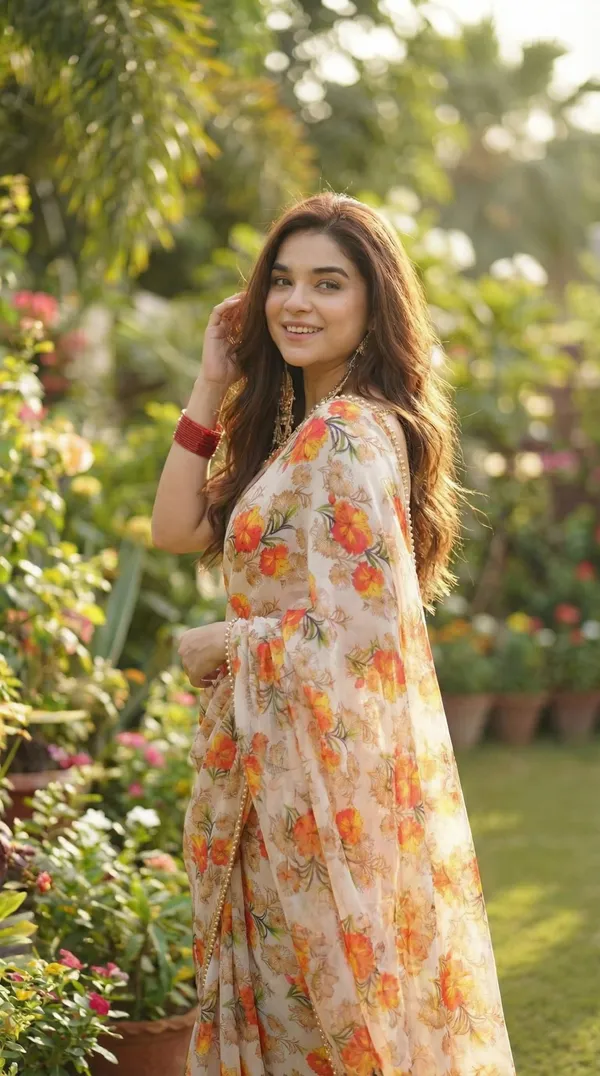 Off-White_And_Orange_Designer_Silk_Saree_For_Women