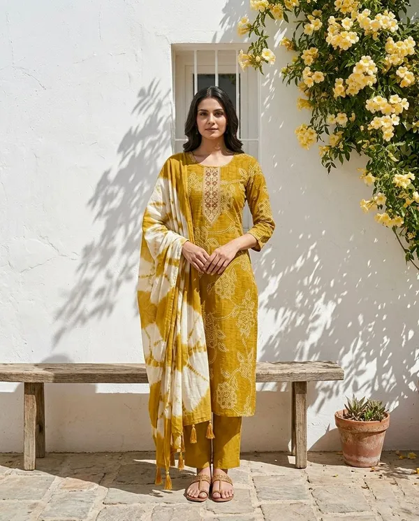 Yellow_Designer_Ethnic_Kurta_Set_With_Dupatta_For_Women
