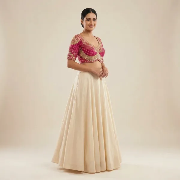 Dark_Pink_Stylish_Bridal_Blouse_For_Women