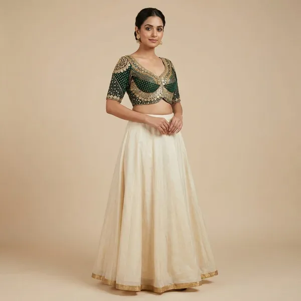 Green_Designer_Bridal_Blouse_For_Women