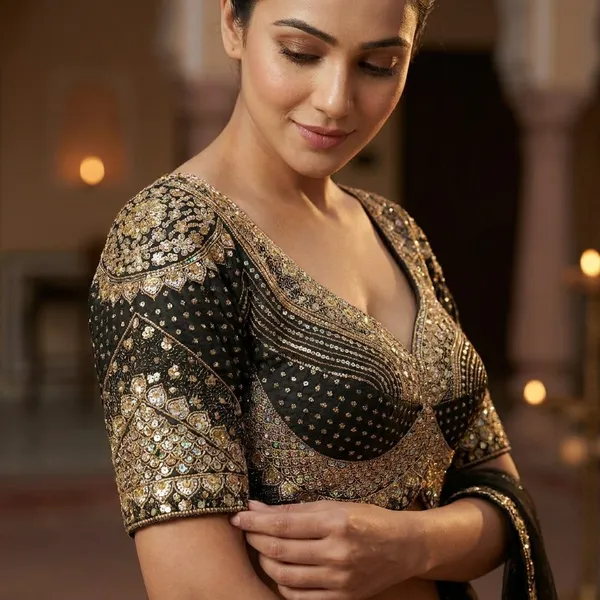 Black_Designer_Bridal_Blouse_For_Women