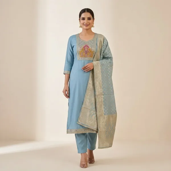 Blue_Premium_Ethnic_Kurta_Set_With_Dupatta_For_Women