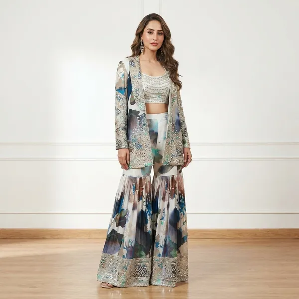 Blue_Designer_Jacket_Sharara_Set_For_Women