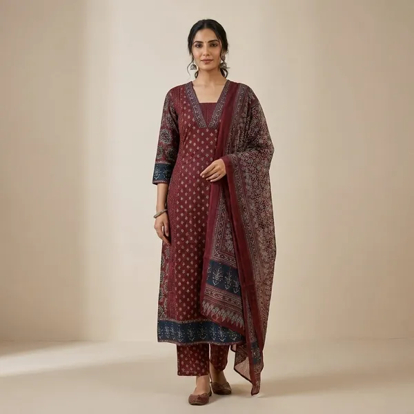 Light_Brown_Luxury_Party_Kurta_Set_With_Dupatta_For_Women